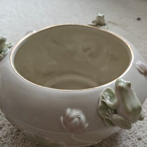 Lenox Floral Frog Ceramic Bowl